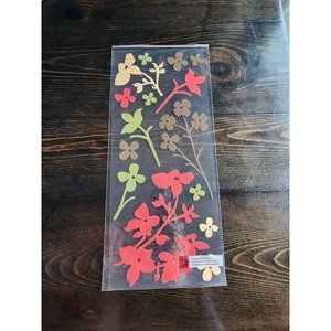 Jolee's Stickers ~  Floral Scroll Red Green Brown - EK Success - Retired NEW #18
